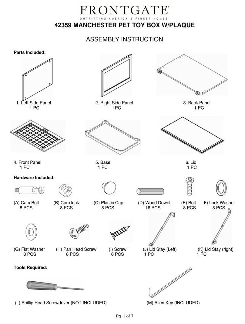 Frontgate MANCHESTER PET TOY BOX W/PLAQUE 42359 Assembly instruction Frontgate MANCHESTER PET TOY BOX W/PLAQUE 42359 Assembly instruction