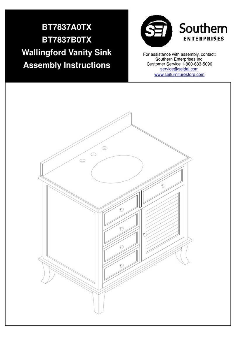 Southern Enterprises Wallingford BT7837A0TX Assembly instructions