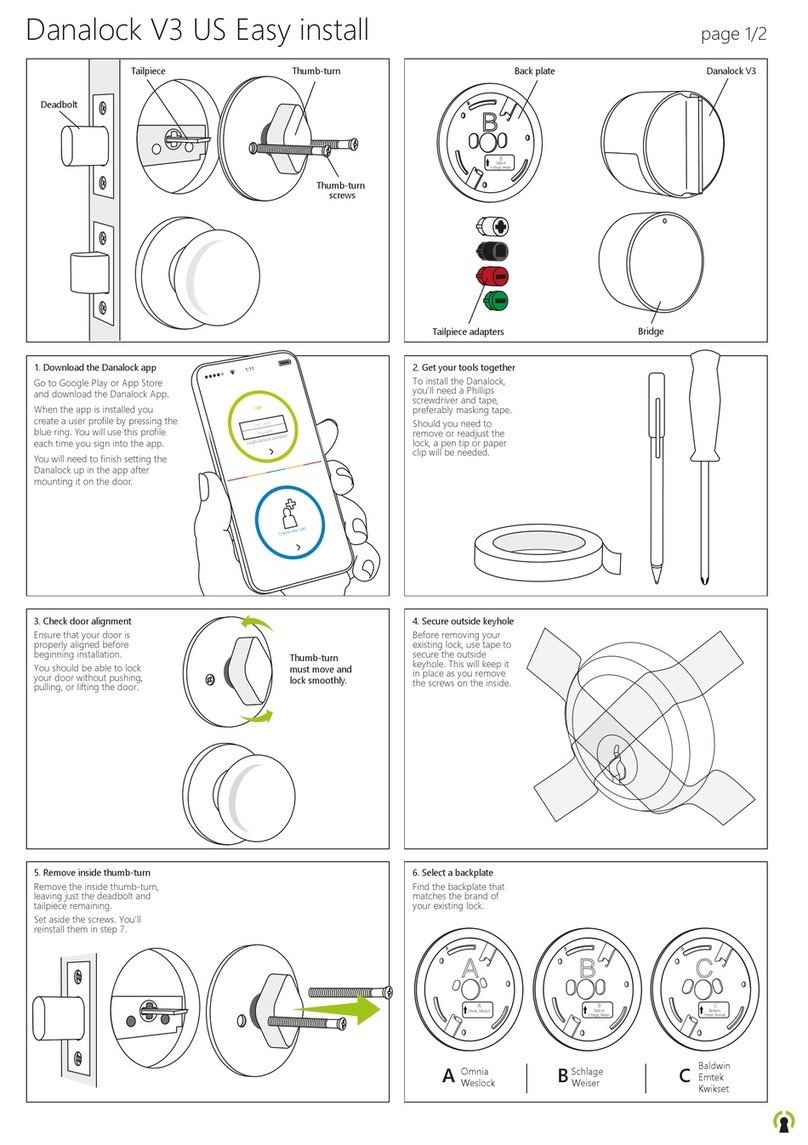 danalock V3 US Product information sheet