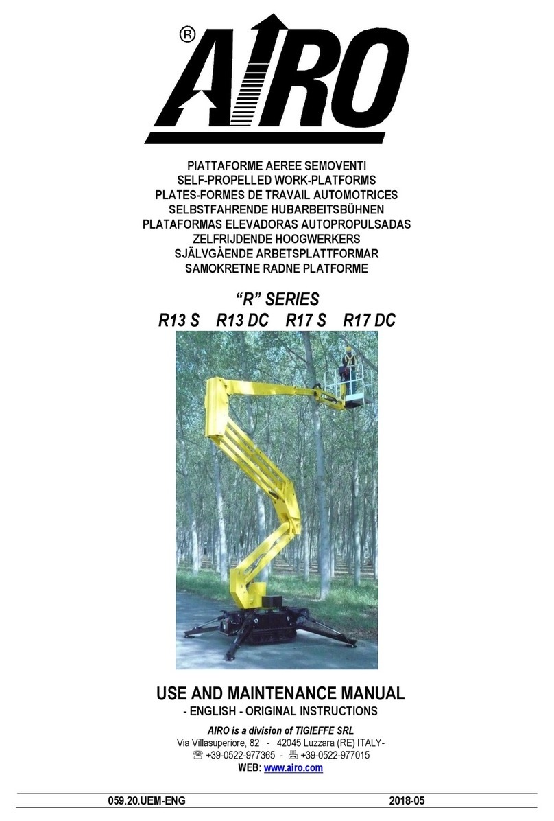 TIGIEFFE AIRO R Series Use and maintenance manual