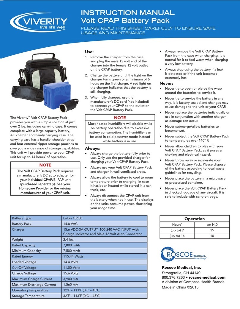 Viverity Volt CPAP Battery Pack instruction manual