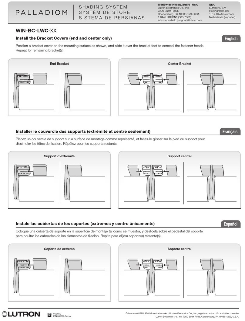 Lutron Electronics PALLADIOM WIN-BC-LWC Series manual