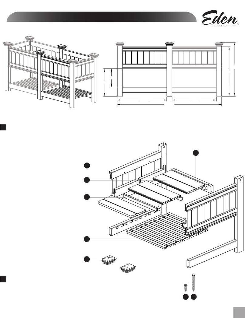 Eden Cambridge Raised Planter Box Extension Kit Assembly instructions