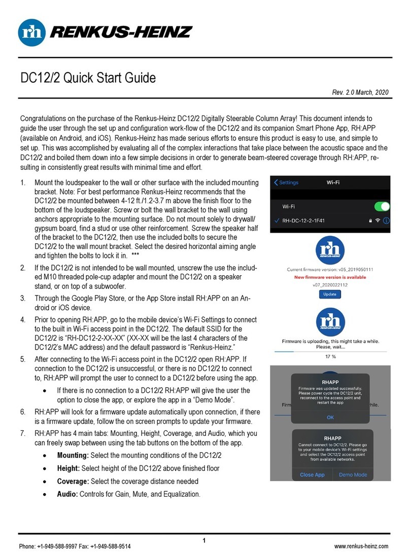 Renkus-Heinz DC12/2 User manual