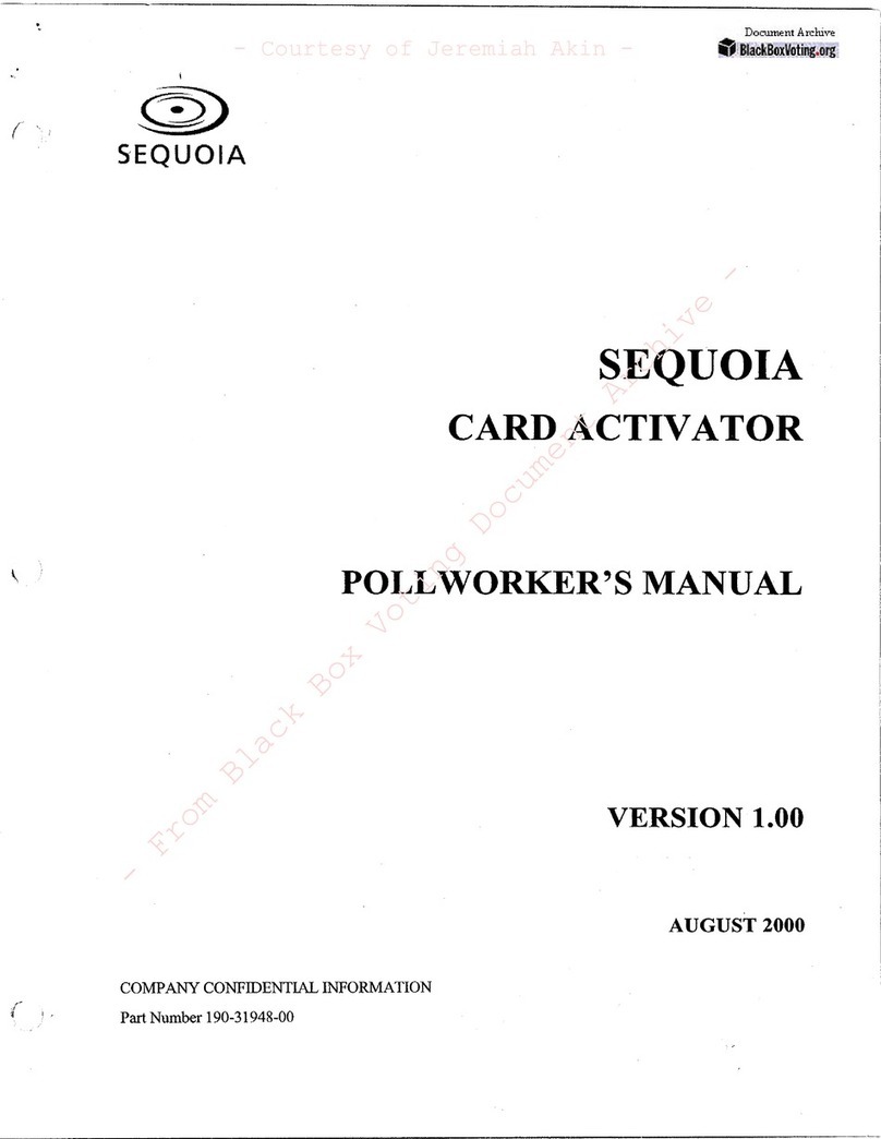 Sequoia Card activator Poll Worker’s Manual