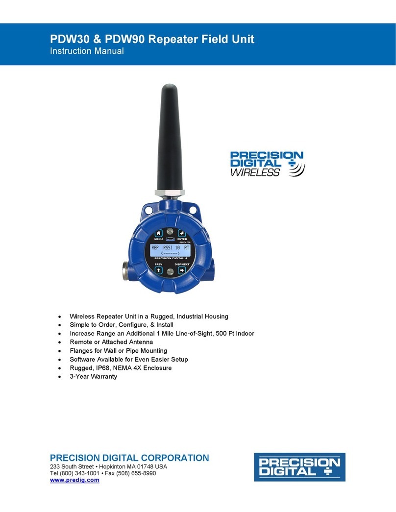 Precision Digital Corporation PDW30-RNA instruction manual