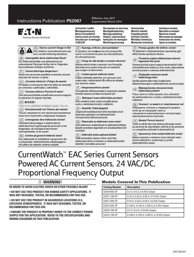 Eaton CurrentWatch EAC Series Manual