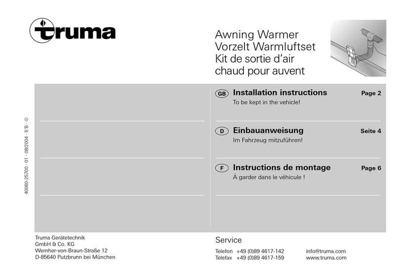 Truma Awning warmer installation instructions