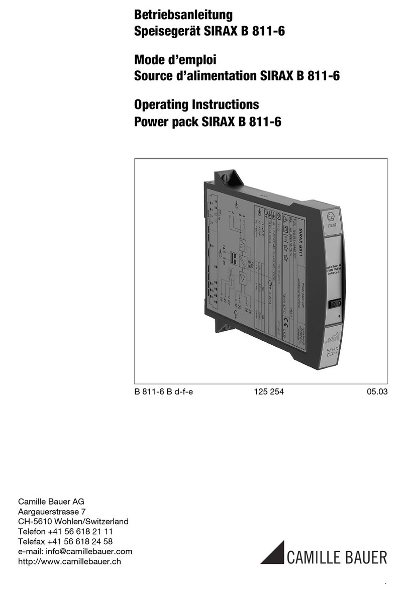 Camille Bauer SIRAX B 811-6 User manual