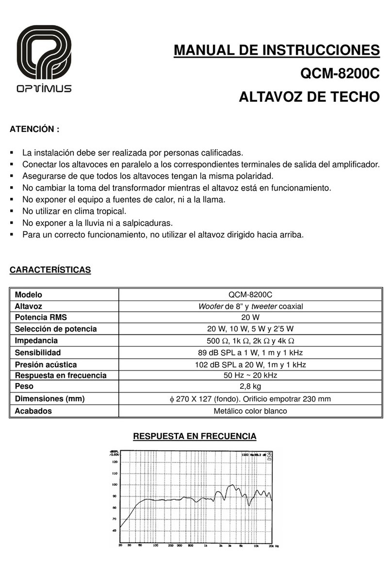 Optimus QCM-8200C instruction manual