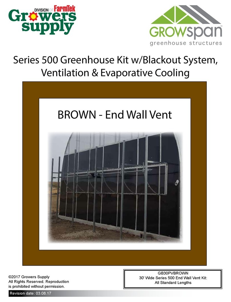 FarmTek Growers Supply GrowSpan 500 Series manual