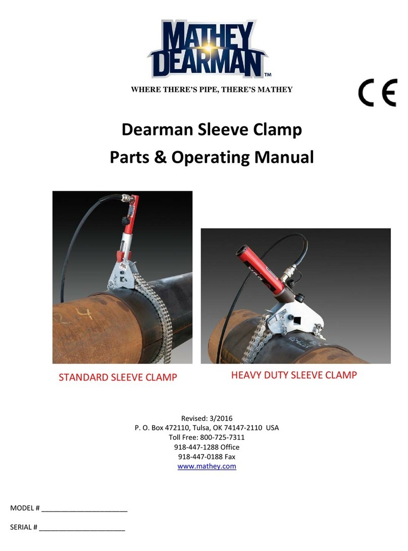 Mathey Dearman DB-724 Parts & operating manual
