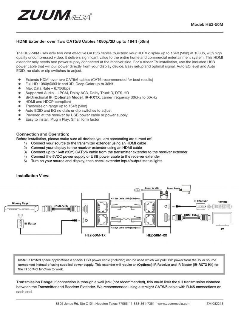 ZUUM Media HE2-50M Series User manual