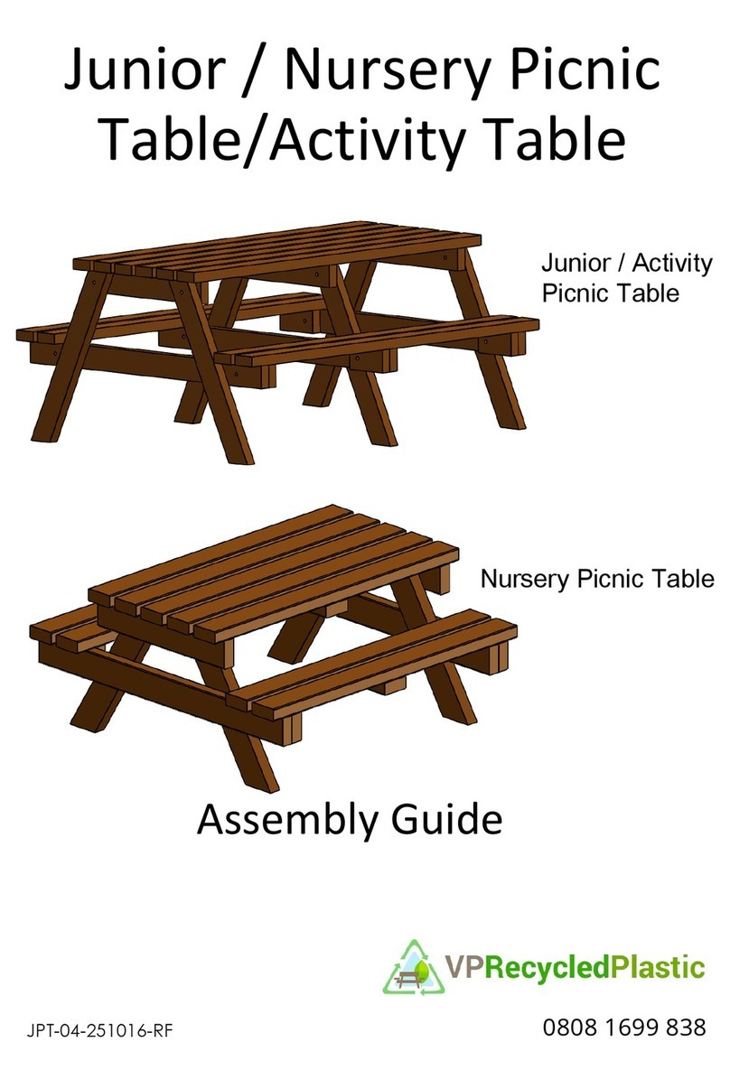 VP Recycled Plastic Junior Picnic Table Assembly guide VP Recycled Plastic Junior Picnic Table Assembly guide