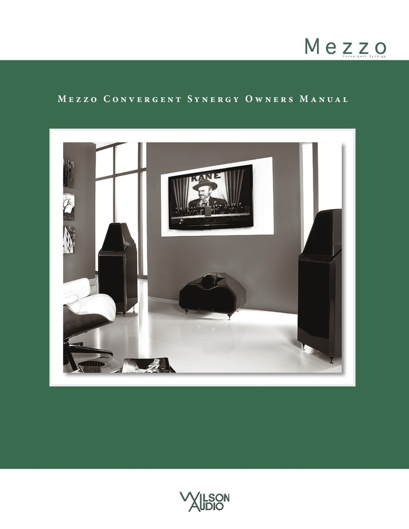WILSON AUDIO Convergent Synergy User manual