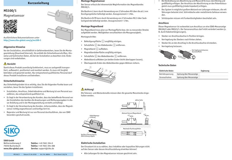 Siko MS100/1 User manual