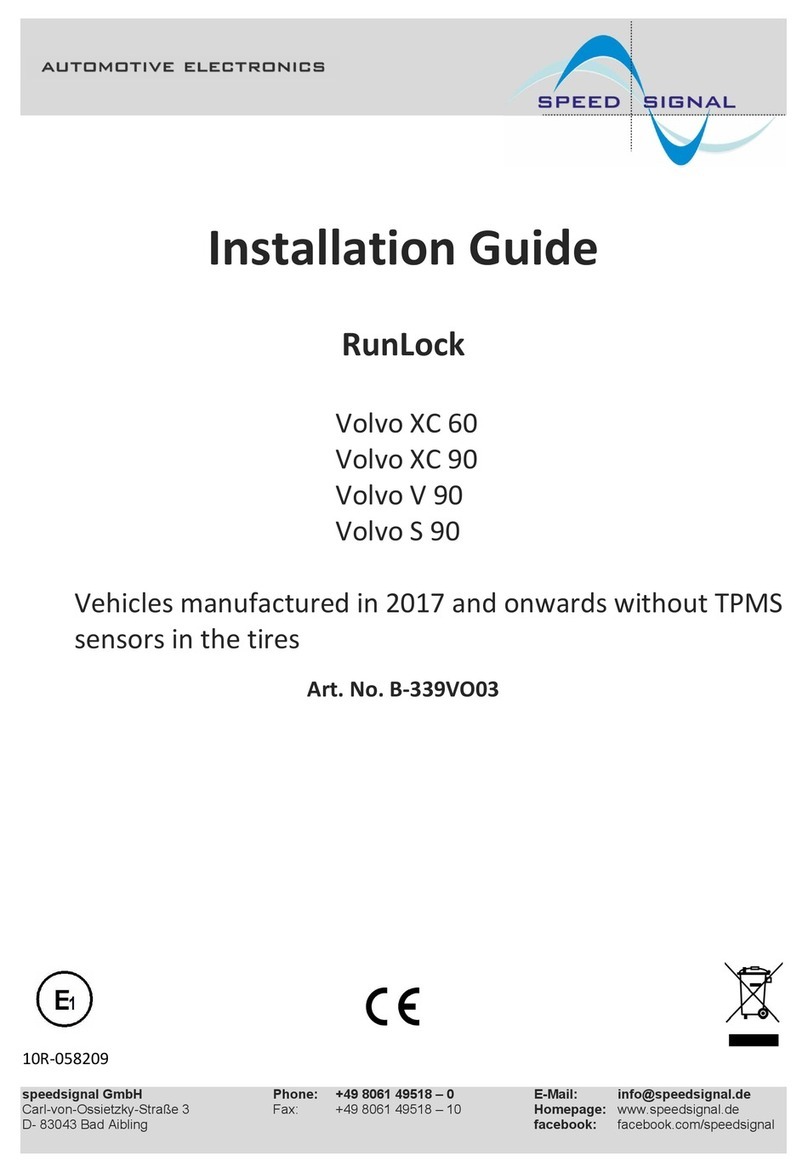 Speedsignal RunLock B-339VO03 installation guide