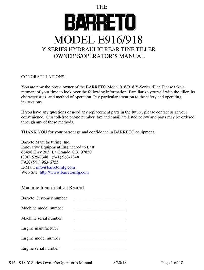 Barreto Y Series Owner's/operator's manual