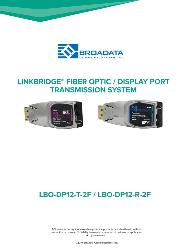 Broadata Communications LINKBRIDGE LBO-DP12-R-2F User manual
