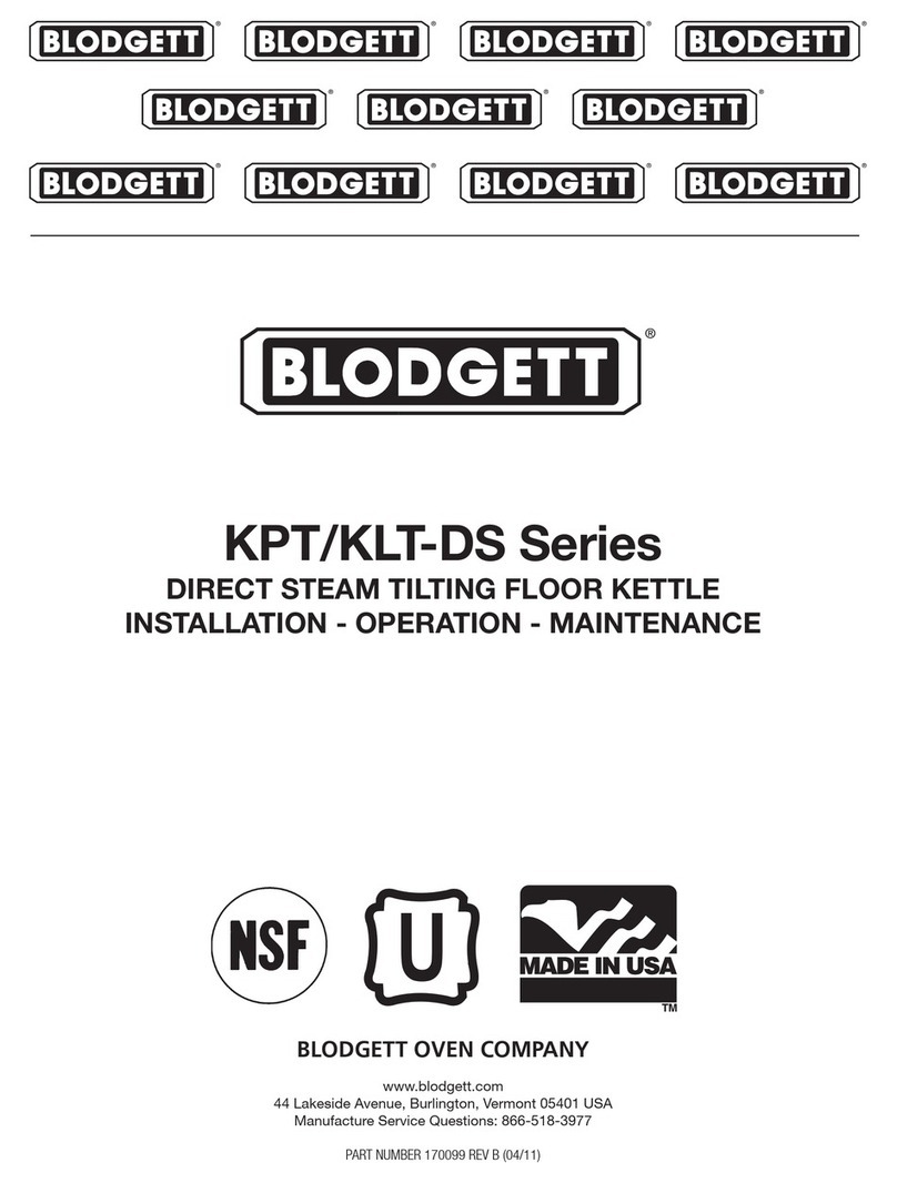 Blodgett KPT-DS Series Owner's manual