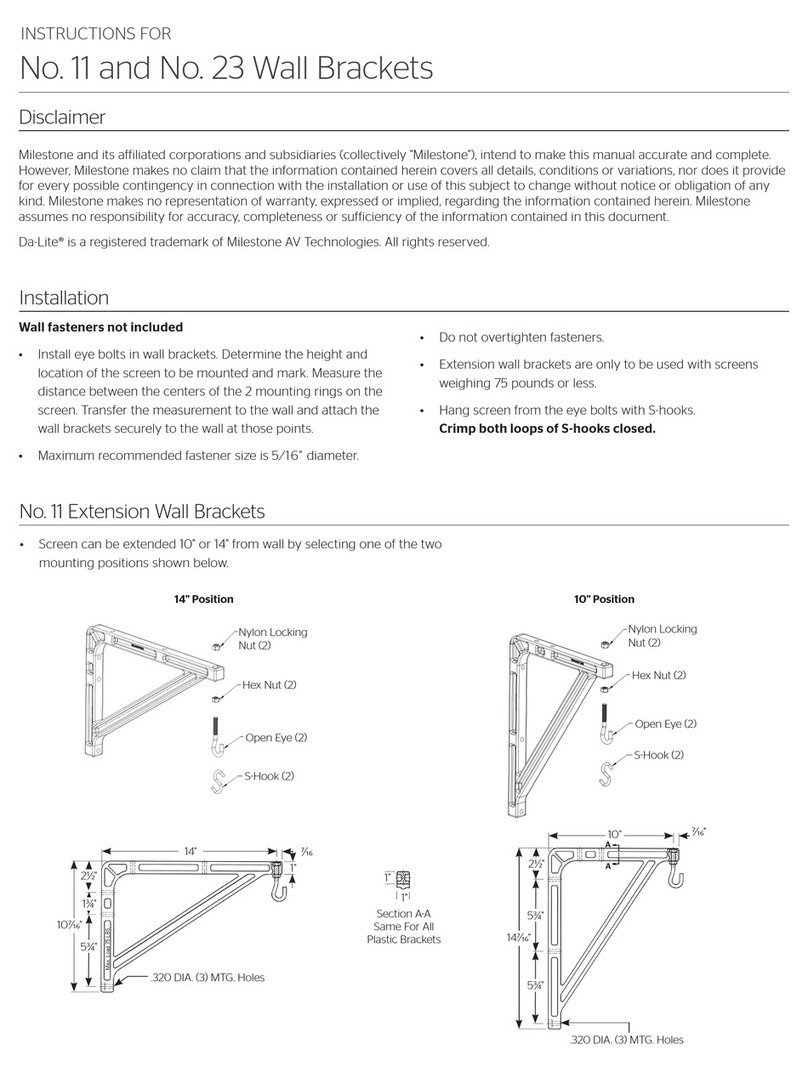 Milestone AV Technologies Da-Lite 11 instructions
