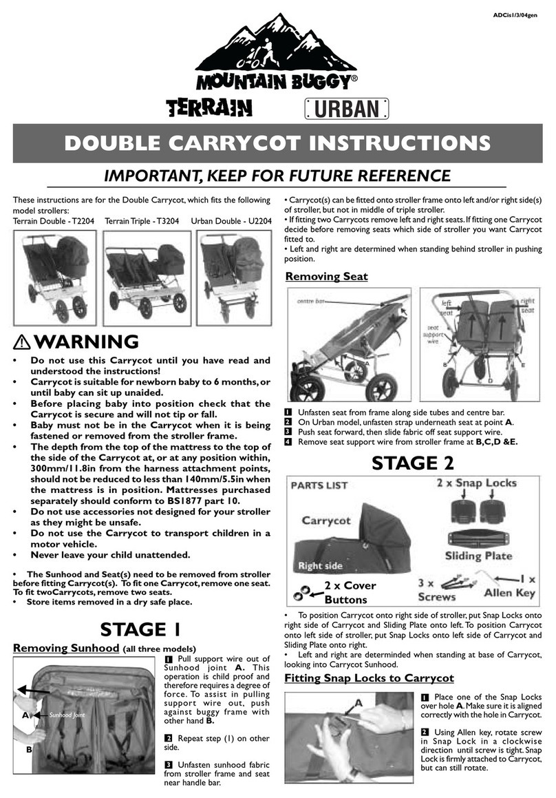 Mountain Buggy DOUBLE CARRYCOT User manual