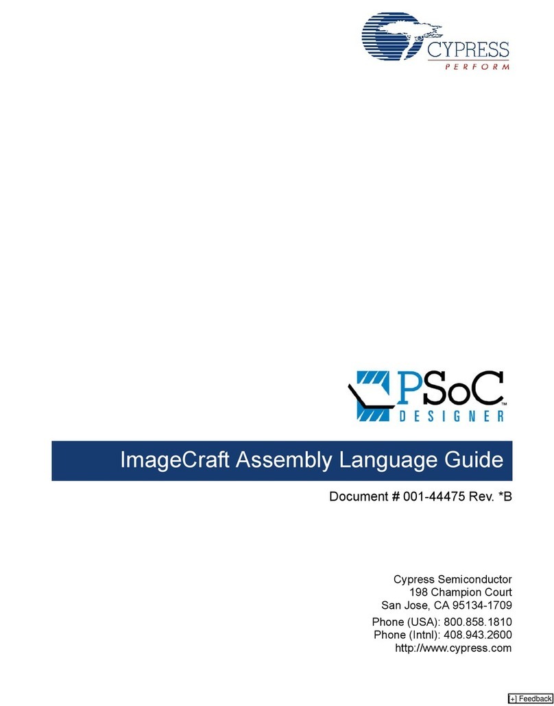 Cypress PSoC DESIGNER ImageCraft M8C User manual
