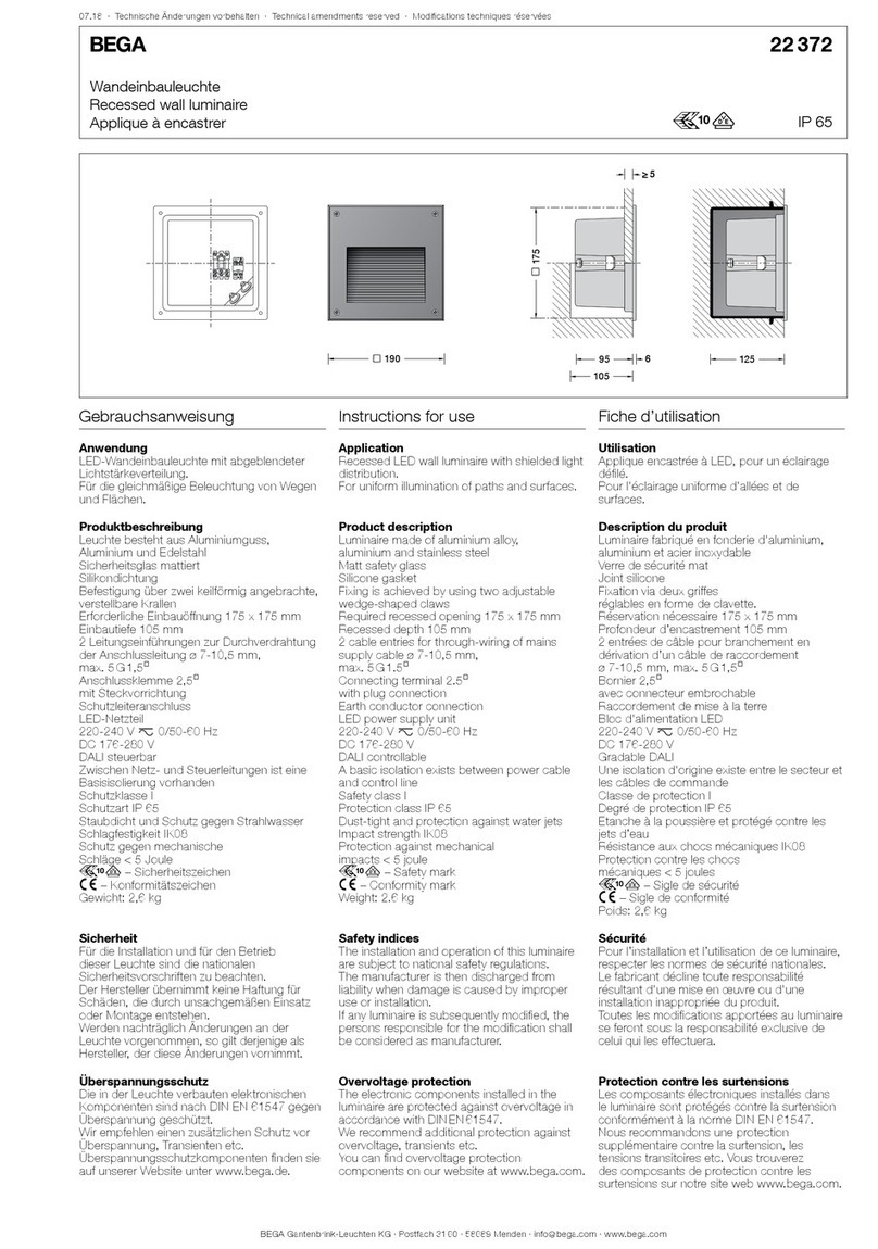 BEGA 22 327 Instructions for use