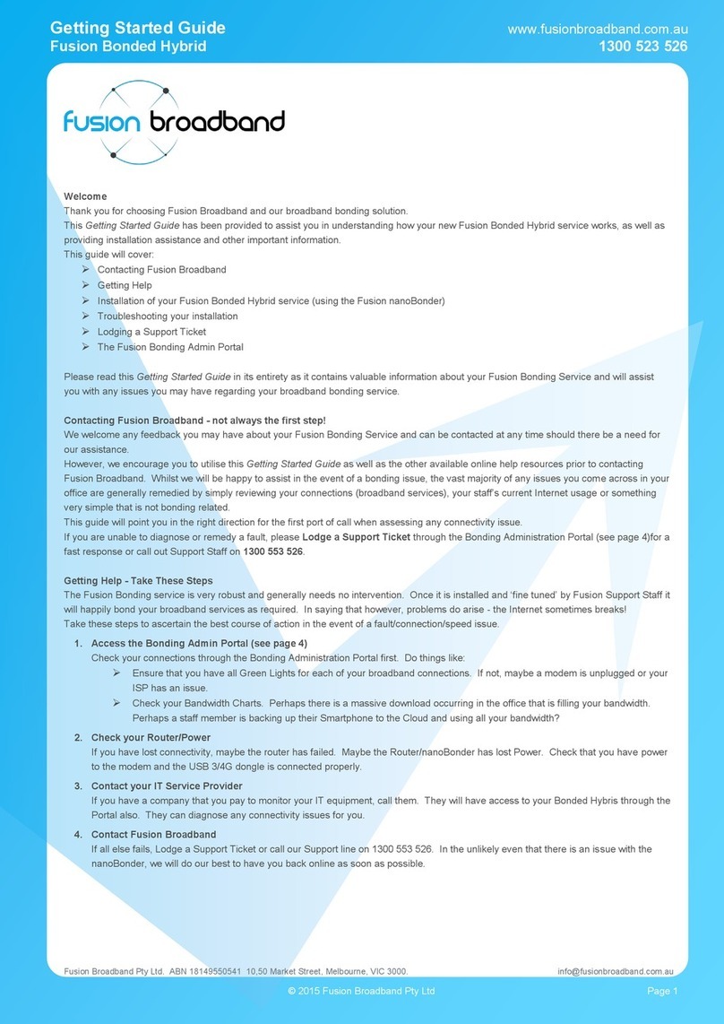 Fusion Broadband nanoBonder Getting started guide Fusion Broadband nanoBonder Getting started guide