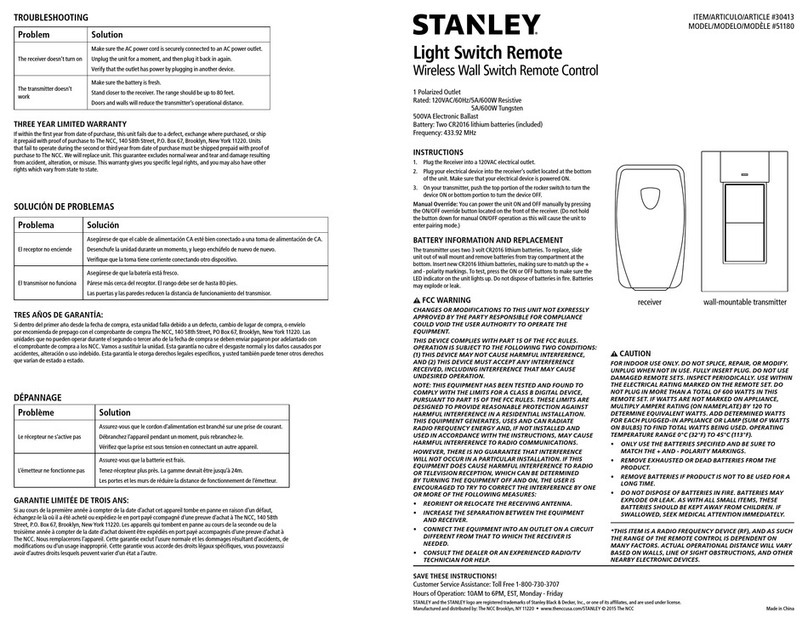 Stanley 51180 instructions