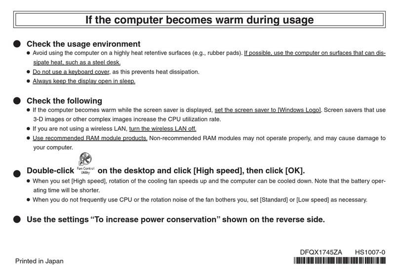 Panasonic CF-Y7B User manual Panasonic CF-Y7B User manual