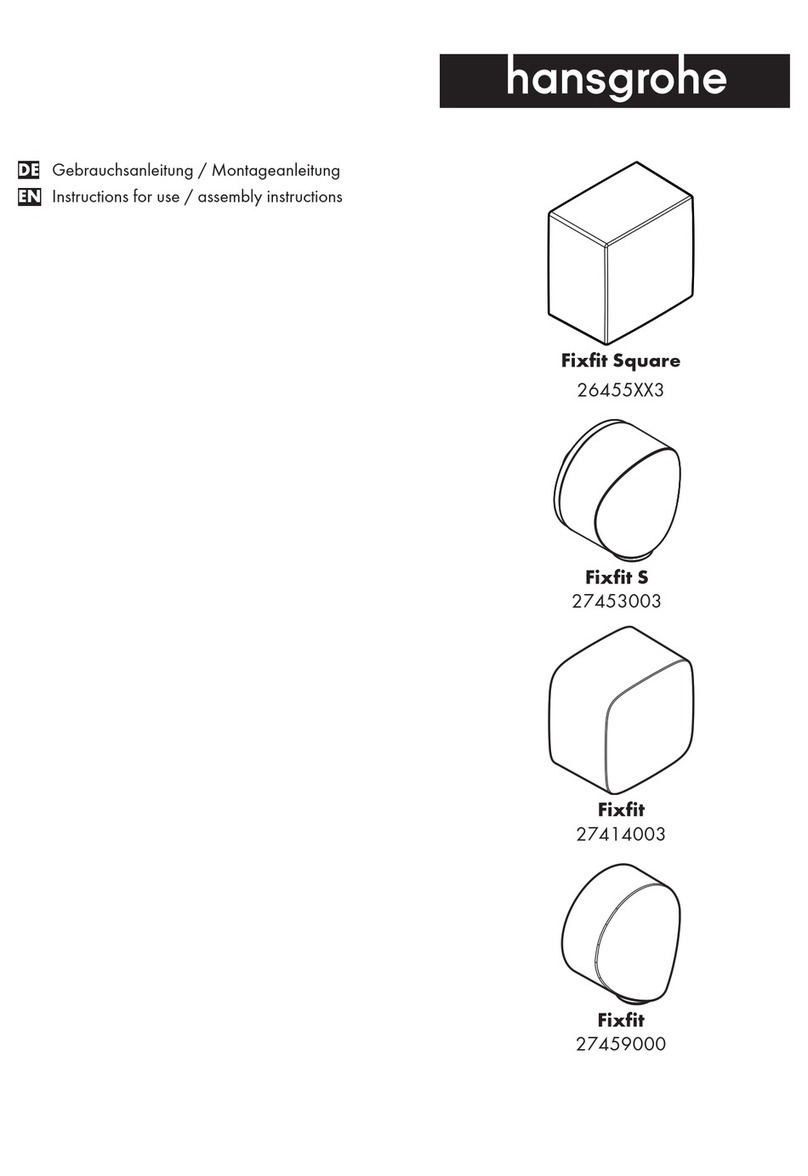 Hans Grohe Fixfit Square 26455 3 Series Instructions for use/assembly instructions