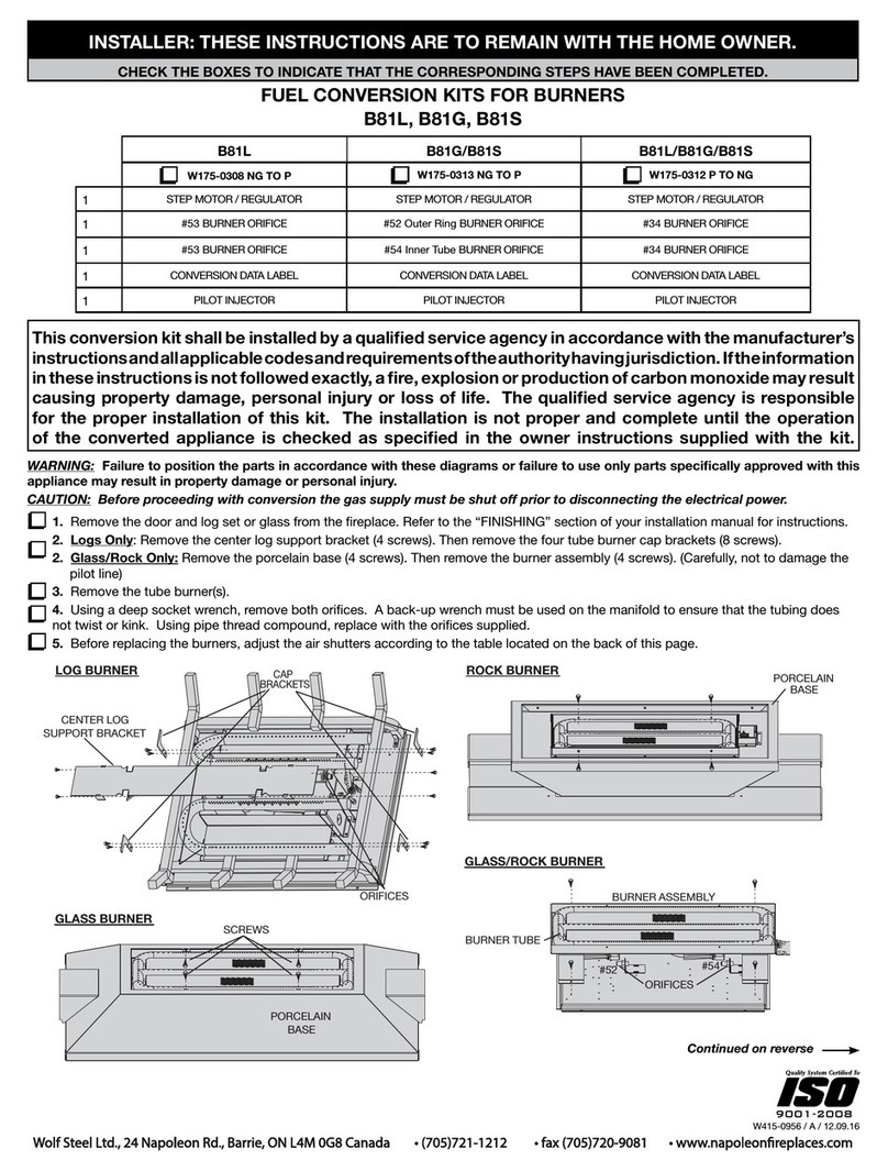 Napoleon W175-0308 NG TO P instructions