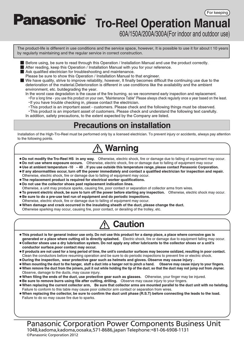 Panasonic Tro-Reel 60A Operation manual