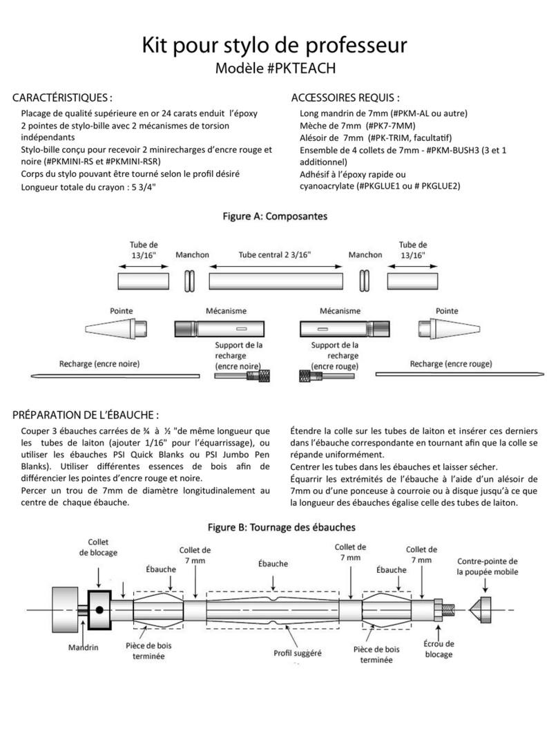 PSI Woodworking Products PKTEACH Kit instructions