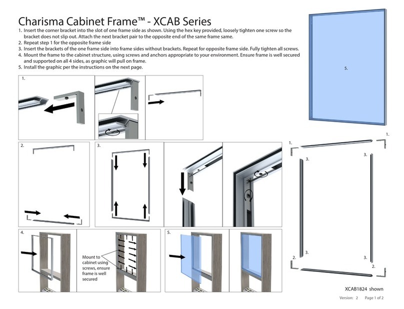 Testrite Visual Charisma Cabinet Frame XCAB Series manual