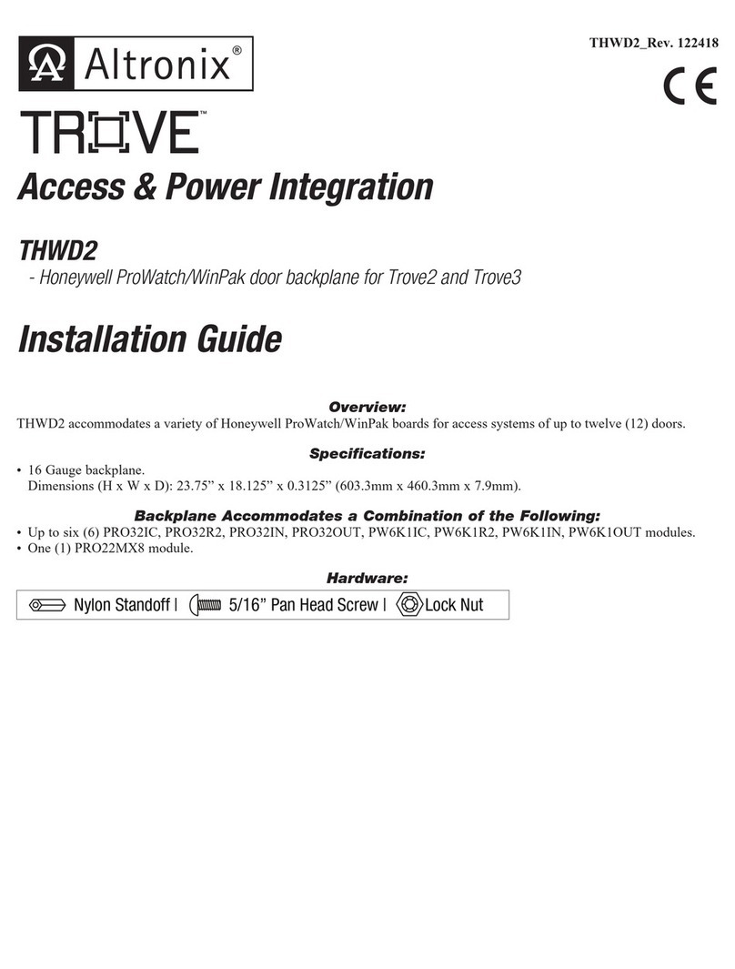 Altronix Trove THWD2 User manual