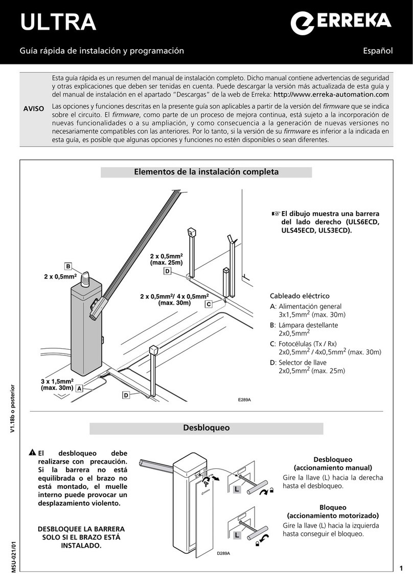 Erreka ULTRA Series Operating instructions