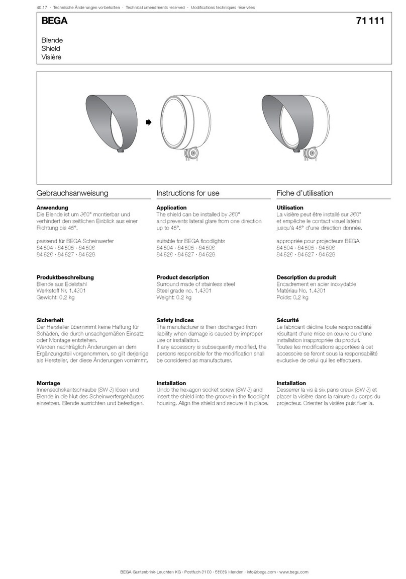BEGA 71 111 Instructions for use