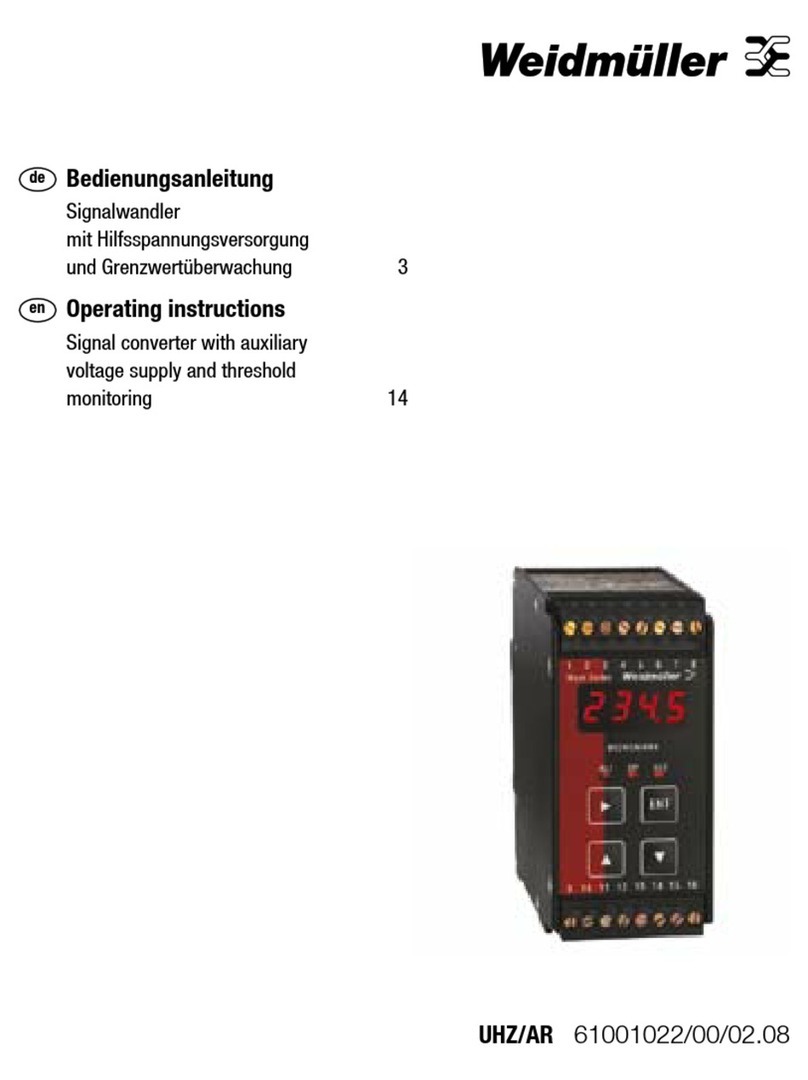 Weidmüller UHZ/AR operating instructions