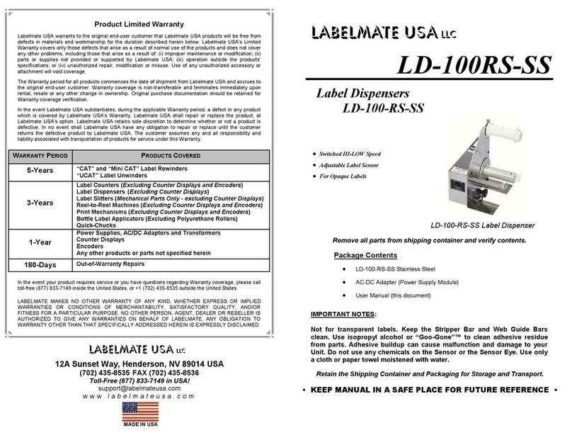Labelmate LD-100RS-SS manual