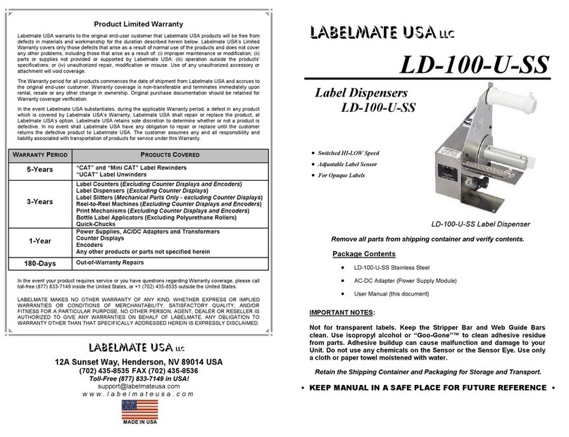 Labelmate LD-100-U-SS manual
