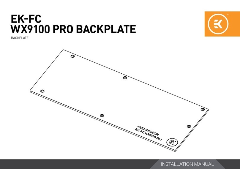 ekwb EK-FC WX9100 PRO BACKPLATE installation manual