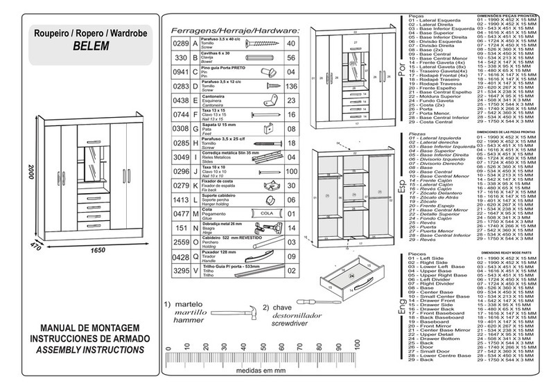 MICA BELEM Wardrobe Assembly instructions