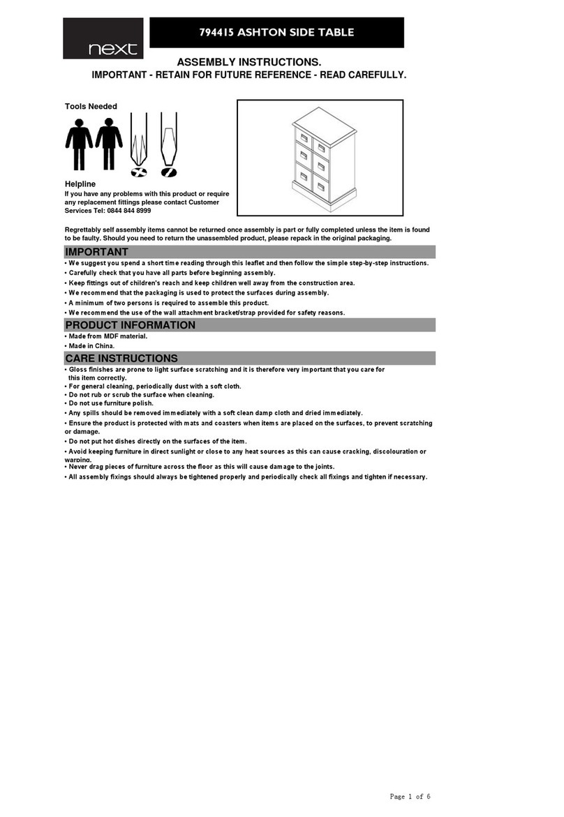 Next ASHTON 794415 User manual Next ASHTON 794415 User manual