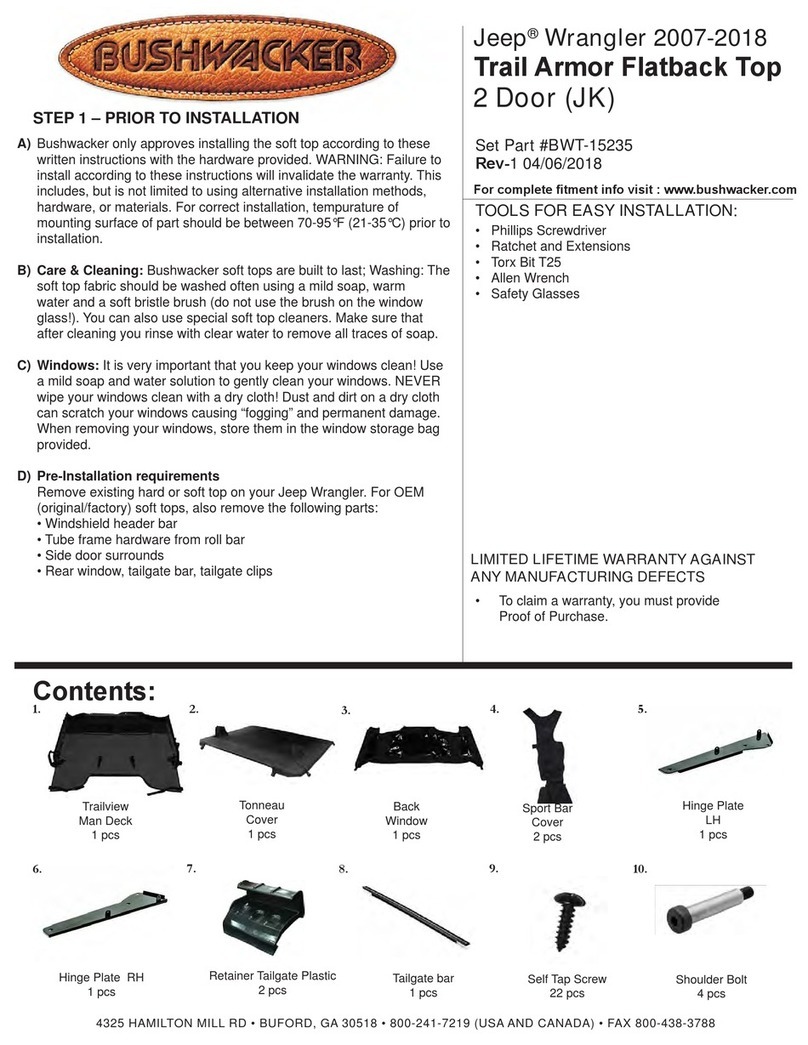 BUSHWACKER BWT-15235 manual