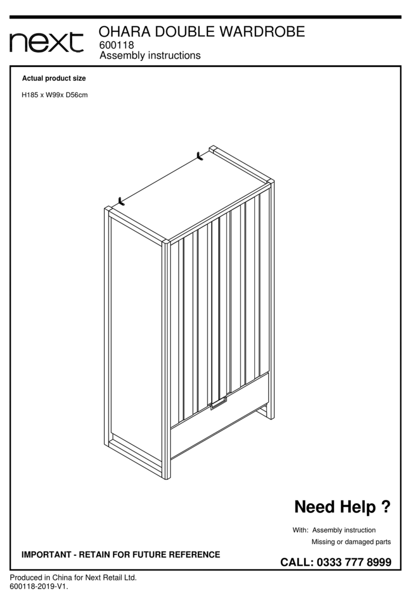 Next OHARA DOUBLE WARDROBE 600118 Assembly instructions
