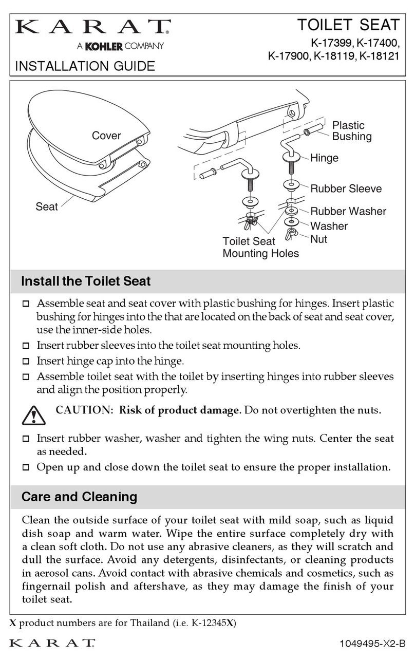 Kohler KARAT K-17399 User manual