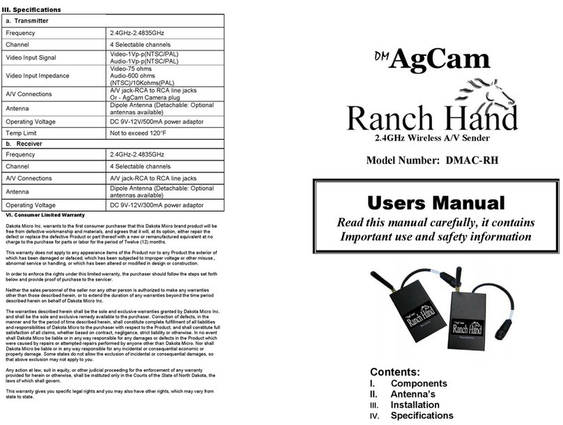Dakota Micro AgCam DMAC-RH user manual
