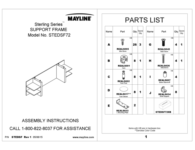 Mayline Sterling STEDSF72 User manual Mayline Sterling STEDSF72 User manual